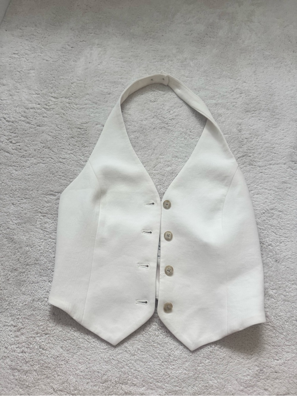 Aritzia White Halter Vest